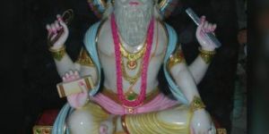 Marble Vishwakarma Statue