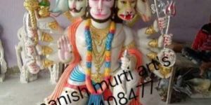 Marble Panchmukhi Hanuman Statue