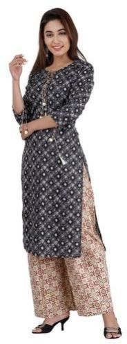 Ladies Printed Kurti and Palazzo Set