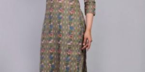 Ladies Satin Kurti and Palazzo Set