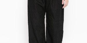 Vastraa Fusion Women's Regular Fit Cotton Chikan Palazzo - (Black)