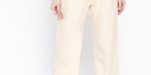 Vastraa Fusion Women's Regular Fit Cotton Palazzo (Off-White)