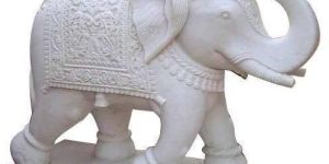 Marble Elephant Statue