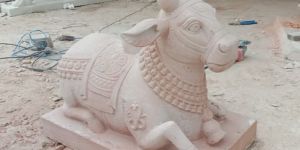 Marble Nandi Statue