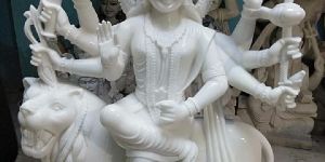 Marble Sherawali Mata Statue