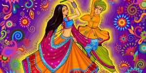Gujarati Dandiya Fest Painting