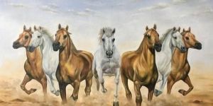 7 Horses Oil Painting