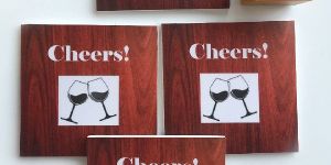 Wooden Print Square Coasters