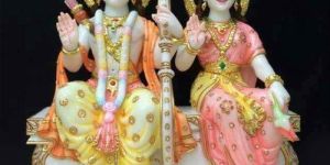 Marble Shiv Parvati Statue