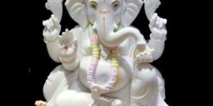 White Marble Ganesh Statue