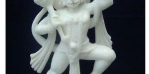 White Marble Hanuman Statue