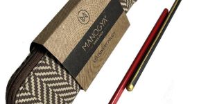 MANOGYA Brown Canvas Stationery Pouch