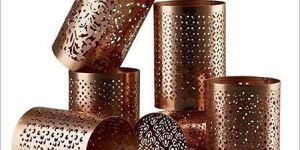 Jali Copper Candle Holder