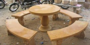 Granite Table and Bench