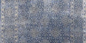 Printed Hand Knotted Wool Silk Rugs