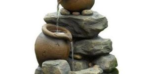 Fiberglass Tiered Pots Fountain