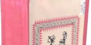 Printed Lunch Bags Eco-friendly Jute & Canvas Fabric ( Adivasi 2 Colour Print)