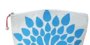 Printed Jute Cosmetic Bag