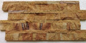 Teak Wood Rock Face Finish Panel