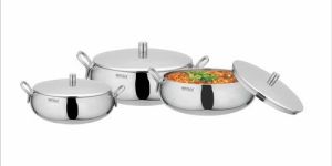 3 Pieces Stainless Steel Handi Set