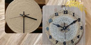Banana Fiber Handicraft Wall Clock