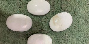 Natural White Jade Palm Gemstones