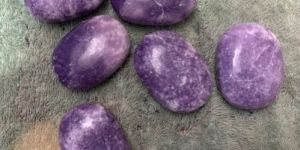 Oval Shaped Lapidolite Plam Gemstones