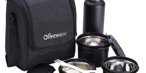 Oliveware Teso Lunch Box with Bottle