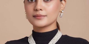 White Meenakari Kundan Polki Necklace Set