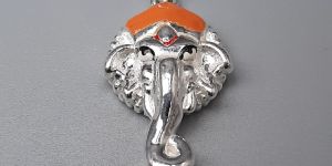Sterling Silver Ganesh Face Pendant