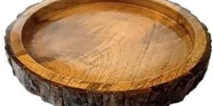 Wooden Tray for Serving & Storage Mango Wooden Round Trays for Decoration, Kitchen & Dinning Table