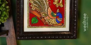 Tanjore Painting Peacock Design