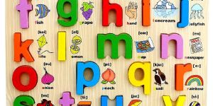 Funwood Games 3D Wooden Small Alphabet Puzzles