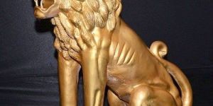 Lion Fiber Statue