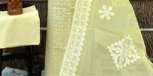 Lemon Applique Work Suit Material