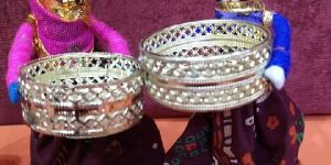 Rajasthani Standing Puppet Diya Pair