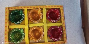 6Pc Terracotta Diyas
