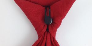 Red Matt Clip on Tie