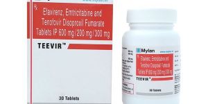Teevir Emtricitabine + Tenofovir Disoproxil Fumarate + Efavirenz Tablet
