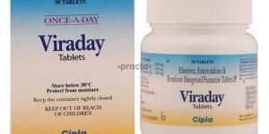 Viraday Emtricitabine + Tenofovir Disoproxil Fumarate + Efavirenz Tablet