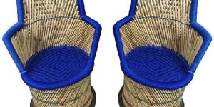 Xl Size Blue Handrest Mudha Chairs Set