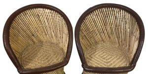 Brown Mudha Bamboo Chairs Set of 2 (Xl Size)