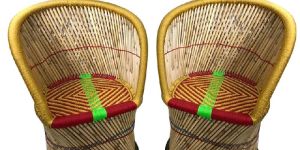 Handcrafted Bamboo Chairs (Set of 2) Extra Large Size