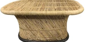 Rectangular Natural Bamboo Table Handcrafted XL-size