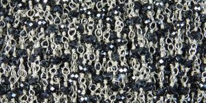Hematite Black 3 MM Wire Wrapped Beaded Rosary Chain