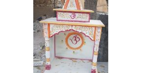 Hindu White Marble Temple Handcraft