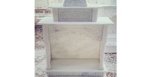 Hindu White Marble Temple for Home at Great Price