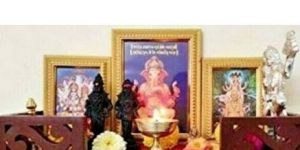 Wooden Handmade Temple Wall Shelf