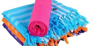 Cotton Bath Towel 480 GSM (Set of 4, Lavender, Blue, Pink, Orange, 75 Cm X 150 Cm)