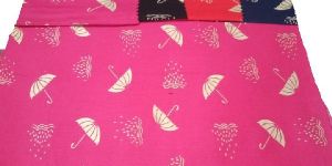 Rayon Gold Printed Fabric